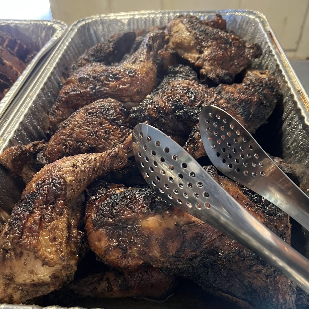 Whiskey Bent BBQ - a pan full of barbecued chicken - Food Trucks Near Me