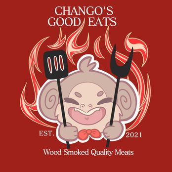 Chango's Good Eats - a cartoon monkey holding a spatula - Caterers Near Me Chango's Good Eats - a cartoon monkey holding a spatula - Caterers Near Me