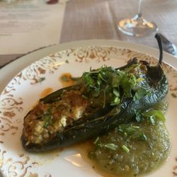 Fresh Catering - Grilled Pasilla Pepper stuffed with grilled pork.