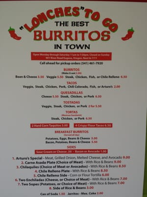 Menu photo 1 Lonches To Go Eugene, OR