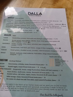 Menu photo 3 Dalla Tavola Zenari Edmonton, AB
