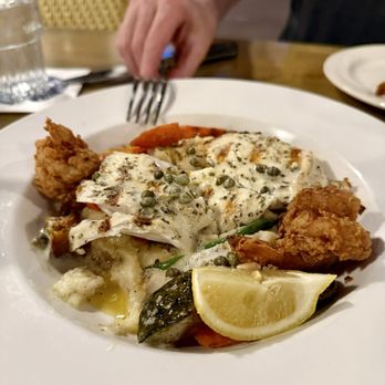 Brennecke's Beach Broiler - Macadamia Nut crusted fresh catch ono with coconut shrimp - Seafood Near Me - Koloa, Hawaii Brennecke's Beach Broiler - Macadamia Nut crusted fresh catch ono with coconut shrimp - Seafood Near Me - Koloa, Hawaii