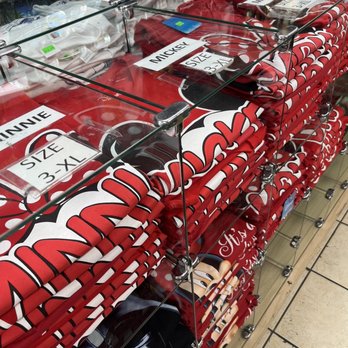 A Mart - a display of red and white shirts - Beer, Wine & Spirits Near Me - Anaheim, California