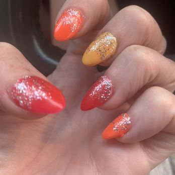 Nails & Spa - Nail fill. Very wide, ugly glitter was not my idea.. originally wanted an ombré sunset theme... - Nail Salons Near Me - Yakima, Washington