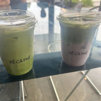 Re Ca Phe - Matcha Latte Blueberry Oak Milk Matcha Latte - Coffee & Tea Near Me - Fountain Valley, California