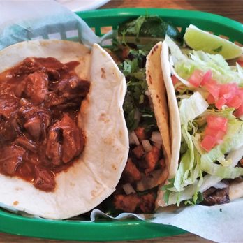 El Patron Tacos & More - (L to R) Carne Guisada, Al Pastor, and Beef Fajita. All very good. - Tacos Near Me - Cedar Park, Texas El Patron Tacos & More - (L to R) Carne Guisada, Al Pastor, and Beef Fajita. All very good. - Tacos Near Me - Cedar Park, Texas