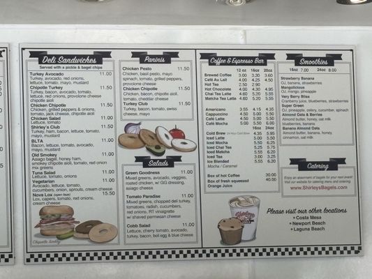 Menu photo 2 Shirley's Bagels Laguna Beach, CA