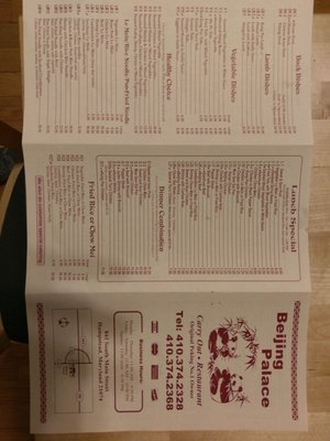Menu photo 3 Beijing Palace Hampstead, MD