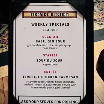 Fireside Kitchen - Weekly specials - Diners Near Me - Black Hawk, Colorado