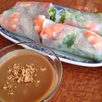 LeQuy - Pork and shrimp spring rolls with peanut dipping sauce - Vietnamese Near Me - Campbell, California LeQuy - Pork and shrimp spring rolls with peanut dipping sauce - Vietnamese Near Me - Campbell, California