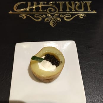 Chestnut - Potato sour cream and caviar - New American Near Me - Asheville, North Carolina