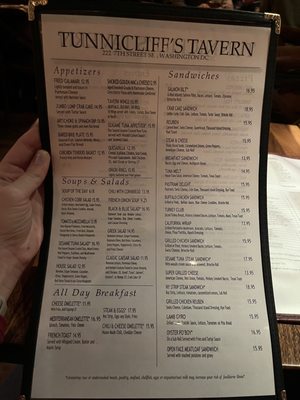 Menu photo 2 Tunnicliff's Tavern Washington, DC, DC Menu photo 2 Tunnicliff's Tavern Washington, DC, DC