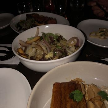 Noreetuh - Back to front: Wagyu, Chow noodles, Pineapple Braised Pork Belly - New American Near Me - New York, New York Noreetuh - Back to front: Wagyu, Chow noodles, Pineapple Braised Pork Belly - New American Near Me - New York, New York