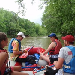 Byrd's Adventure Center - On a raft with friends.