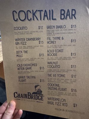 Menu photo 1 ChainBridge Distillery Oakland Park, FL