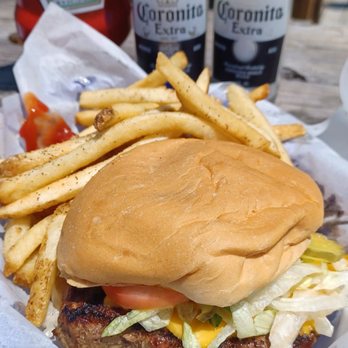 The Riverside Seafood and Grill - Jake's cheeseburger. - Seafood Near Me - Channelview, Texas