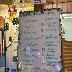 Lunker's - St pattys day menu