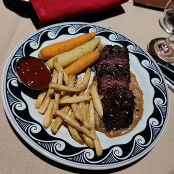 El Tovar - Peppercorn Crusted NY Strip Steak with Fries instead - Hotels Near Me - Grand Canyon, Arizona