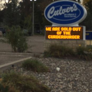 Culver's - SOLD OUT CURDERBURGER at this location - Burgers Near Me - St. Anthony, Minnesota