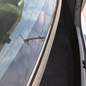 Socals Finest Auto Detailing - Missed the spots between the trunk and rear mirror where the leaves usually collect. - Auto Detailing Near Me - Azusa, California
