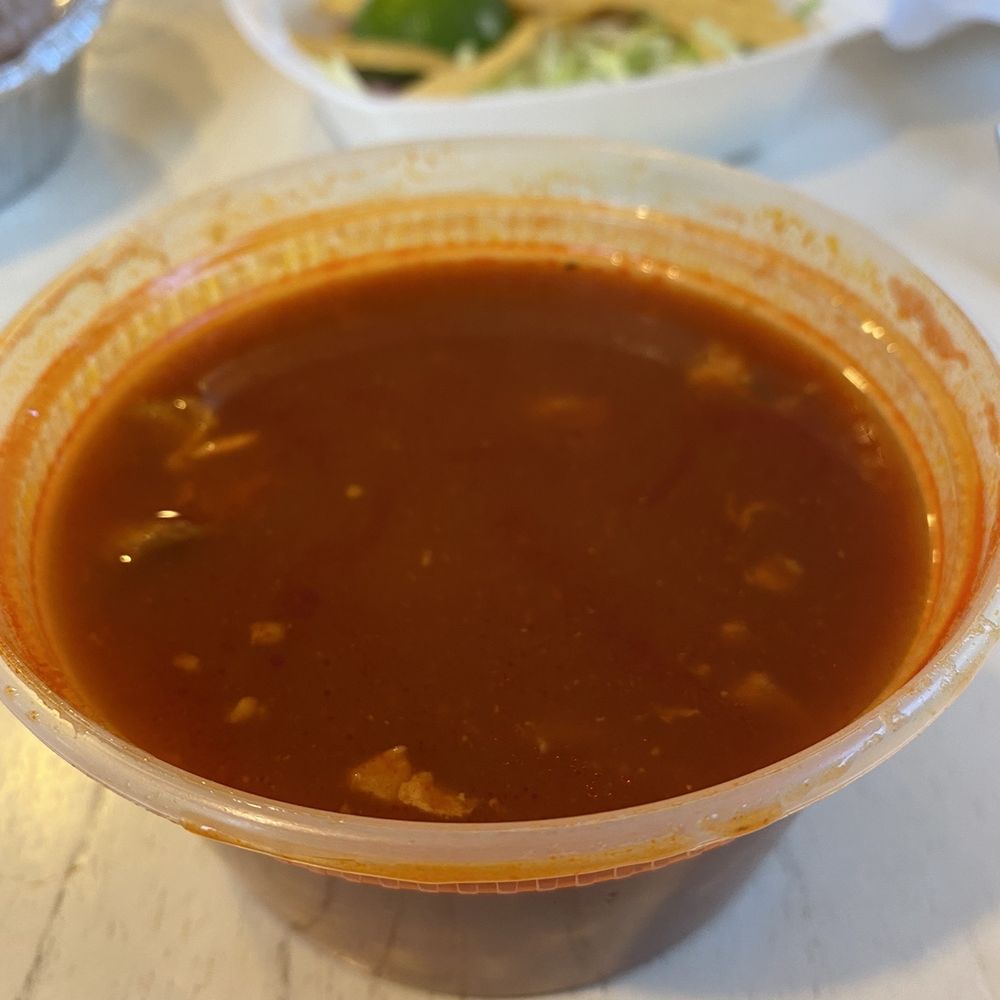 Maya Café & Cantina - Pozole was an outstanding way to start the meal! Filled with pork and hominy! - Mexican Near Me - Fishkill, New York