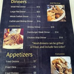 Adams Catfish House - Menu
