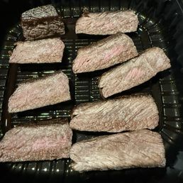 A done steak.