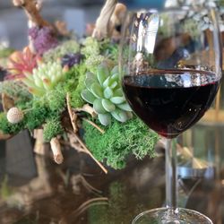 Complimentary glass of wine