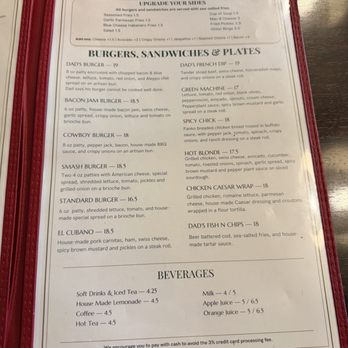 Dad's Kitchen - Menu - New American Near Me - Fair Oaks, California