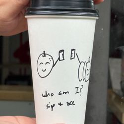 9th Bar Coffee - Palm Harbor - Amazing latte cup art by barista Karina!