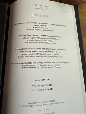 Menu photo 5 Portfolio restaurant Prague, PR Menu photo 5 Portfolio restaurant Prague, PR