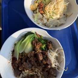 Liang Pi 陕西凉皮 and Biang Biang (with beef plate) Liang Pi 陕西凉皮 and Biang Biang (with beef plate)