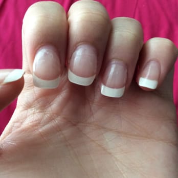 Elegance Nail Salon - Not very happy... 1 week and they already look like this?? 36 dollars down the drain!!!! - Nail Salons Near Me - Olney, Maryland