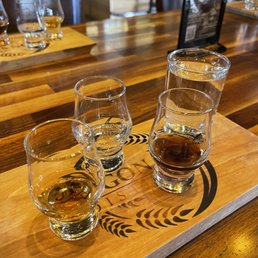 three glasses of whiskey
