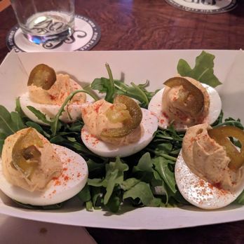 Peaks and Pints - Spicy deviled eggs - Beer Bar Near Me - Tacoma, Washington Peaks and Pints - Spicy deviled eggs - Beer Bar Near Me - Tacoma, Washington