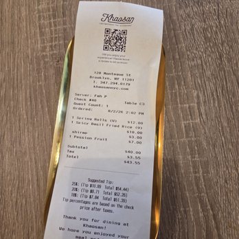 Khaosan - Bill - Thai Near Me - Brooklyn, New York
