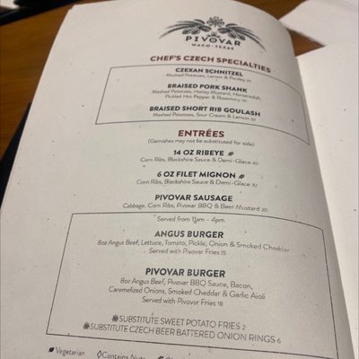 Menu photo 8 Pivovar Waco, TX Menu photo 8 Pivovar Waco, TX