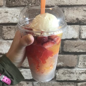 Mr. Boba - Mango and strawberry shaved ice ($5) - Bubble Tea Near Me - Cedar Park, Texas