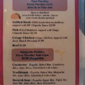 Ale House Bar & Grill - Taco menu - American Near Me - Shamokin, Pennsylvania