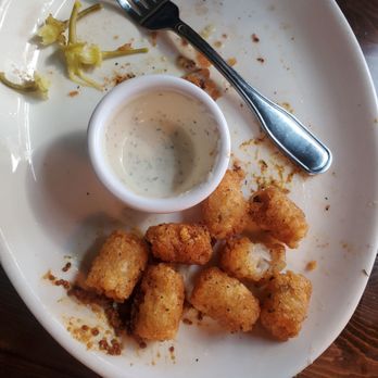 McMenamins on the Columbia - Delicious Cajun tater tots, ranch and the hardlye noticeable remains of an amazing bacon burger. - American Near Me - Vancouver, Washington McMenamins on the Columbia - Delicious Cajun tater tots, ranch and the hardlye noticeable remains of an amazing bacon burger. - American Near Me - Vancouver, Washington