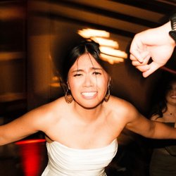 I only have crazy photos for now, but this is me mid head-banging to crazy EDM late in the night. That hair did NOT budge!