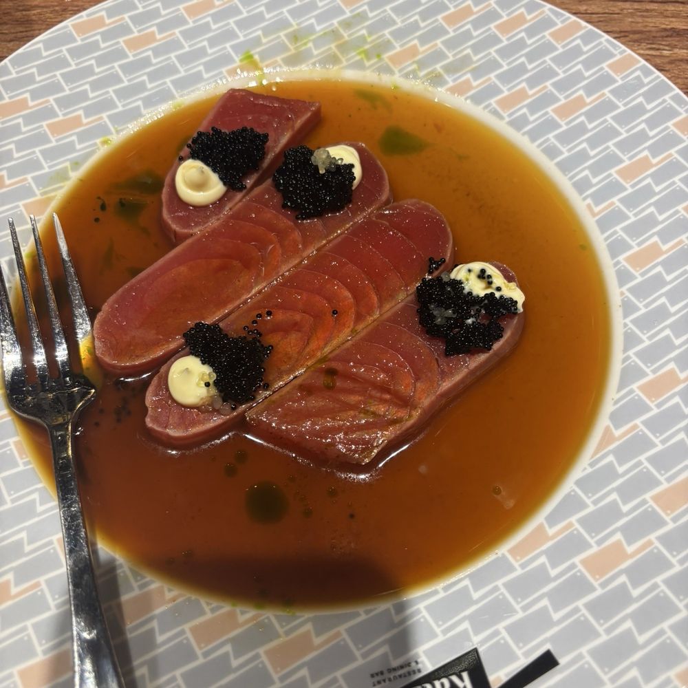 Katsin - Bluefin Carpaccio with caviar and truffle. - Seafood Near Me - Glendale, California Katsin - Bluefin Carpaccio with caviar and truffle. - Seafood Near Me - Glendale, California