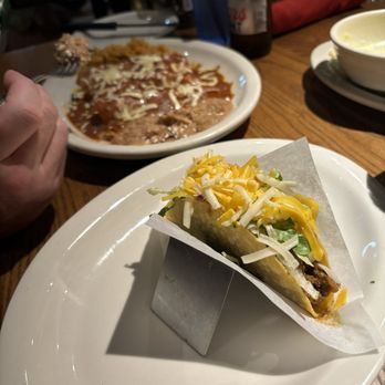 Jimmy Changas - Beef enchiladas and a taco on the side - Mexican Near Me - League City, Texas Jimmy Changas - Beef enchiladas and a taco on the side - Mexican Near Me - League City, Texas