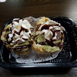 Ninja Japan Teriyaki and Sushi - Green Tea Fried Ice Cream.
