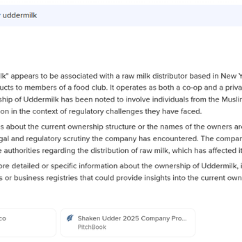 Udder Milk - ChatGPT resolve on ownership of UdderMilk company - Farmers Market Near Me Udder Milk - ChatGPT resolve on ownership of UdderMilk company - Farmers Market Near Me