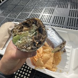 Street Meet Taco Truck - Street meat burrito with chips