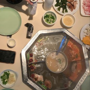 Boiling Hot Pot - a picture's worth a thousand words. this was a beautiful meal - Hot Pot Near Me - San Francisco, California