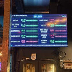 Liquor exchange price board