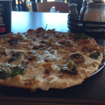 Pie Five Pizza - Mushroom chicken bacon spinach garlic artichoke and Parmesan pizza. - Pizza Near Me - Lubbock, Texas