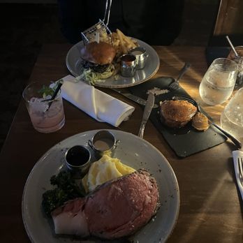 Orange Hill Restaurant & Events - 24-Hour Herb Roasted Prime Rib 12oz Double Patty Smash Burger - Steakhouses Near Me - Orange, California